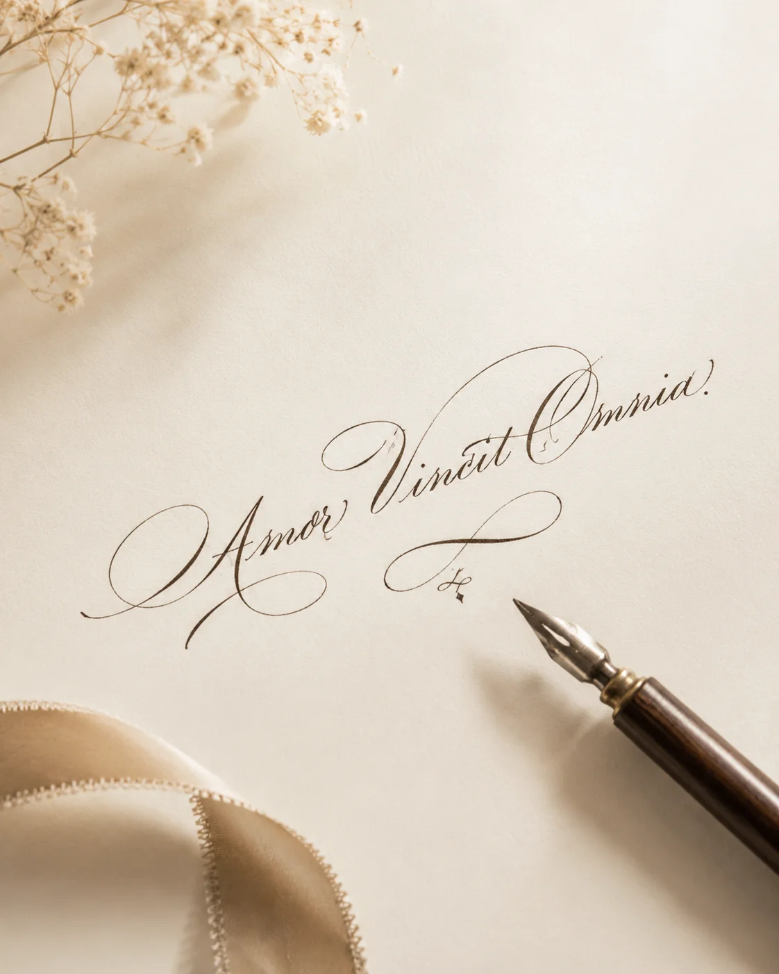 Esempio di firma elegante o calligrafia cancelleresca